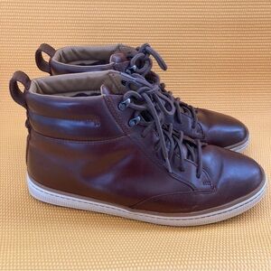 Clarks Norsen Mid Boot w/Faux-Fur Lining, Dk Brown , Leather, Sz 11.5